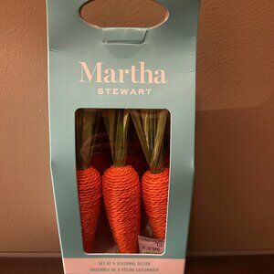 MARTHA STEWART CARROTS - EASTER DECOR FILLER - SET OF 6 ORANGE CARROTS - NIB